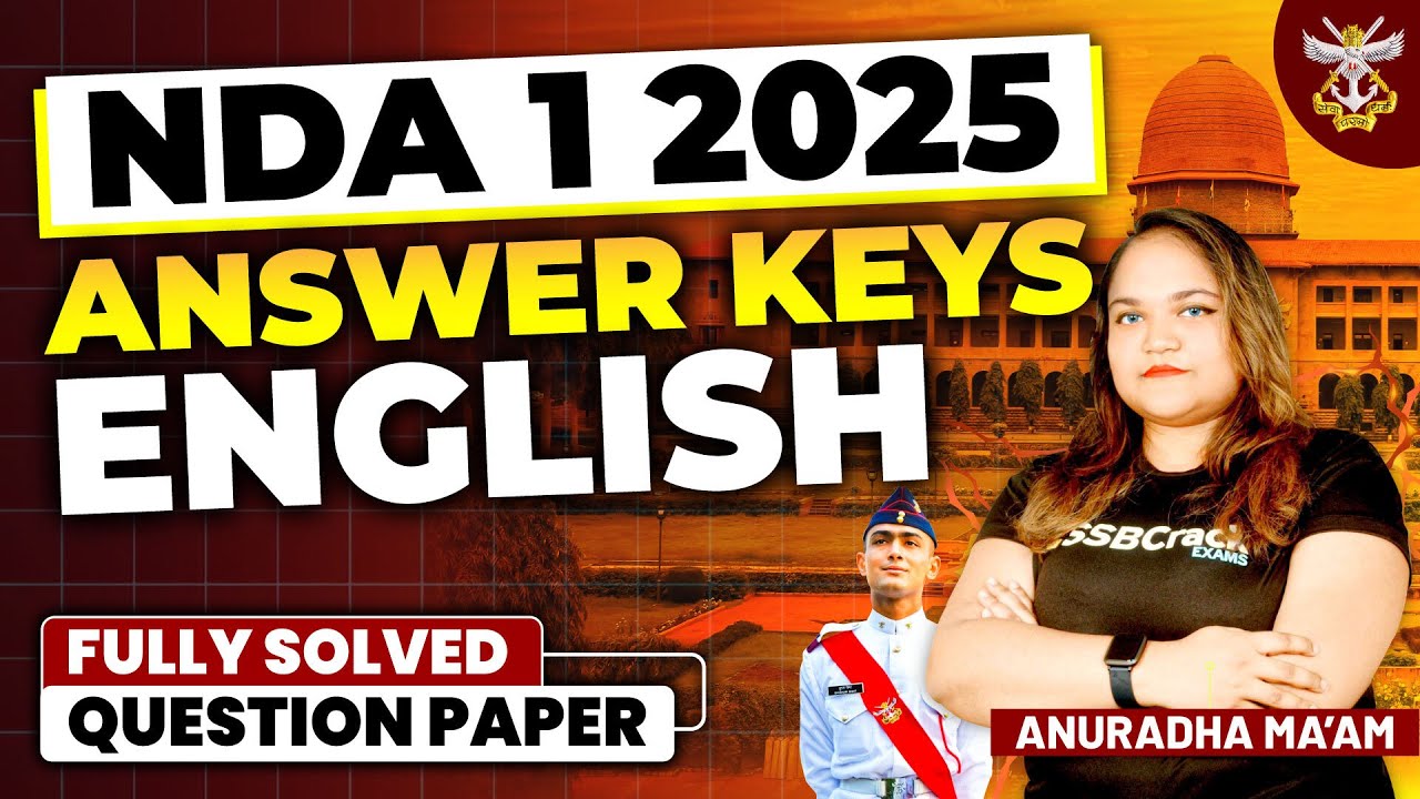 NDA 1 2025 English Question Paper Answer Keys and Analysis