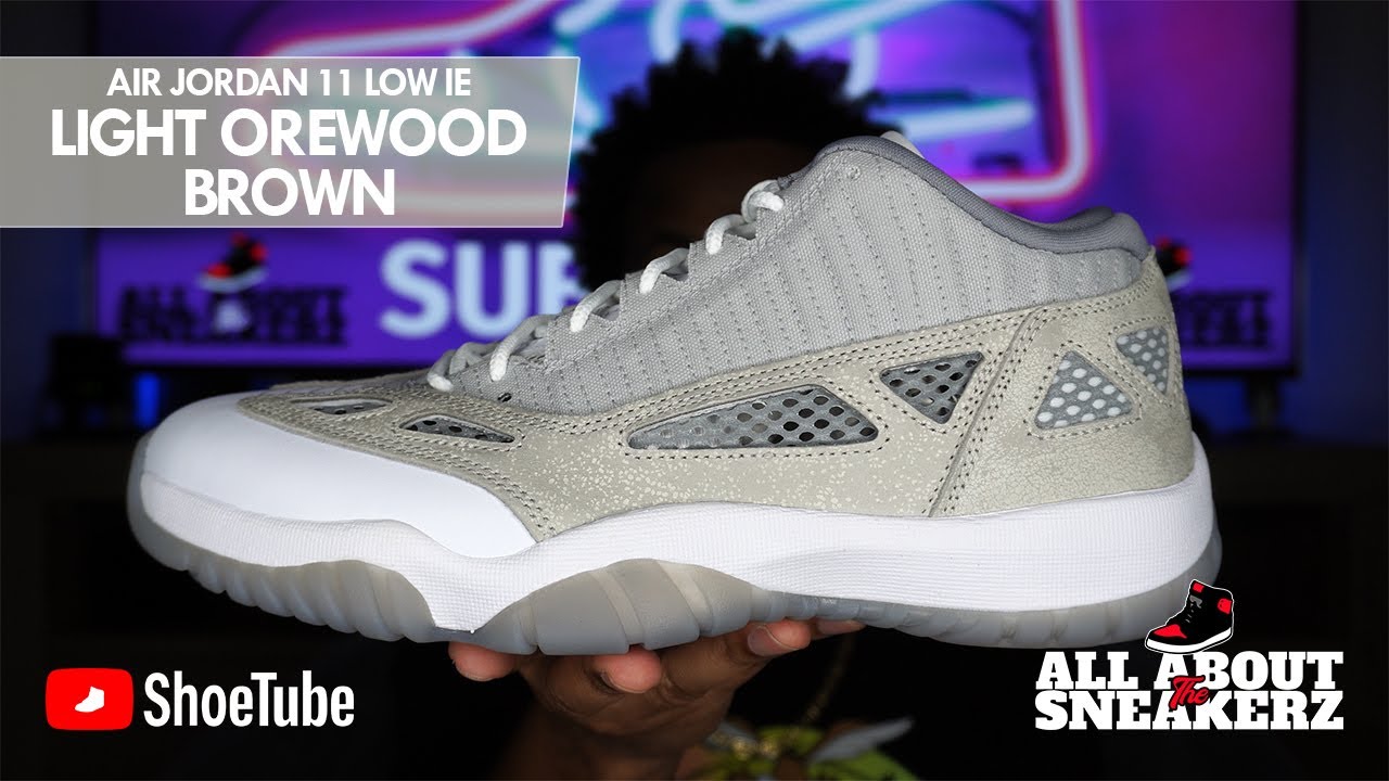 AIR JORDAN 11 LOW IE 'LIGHT OREWOOD BROWN' UNBOXING & REVIEW!!