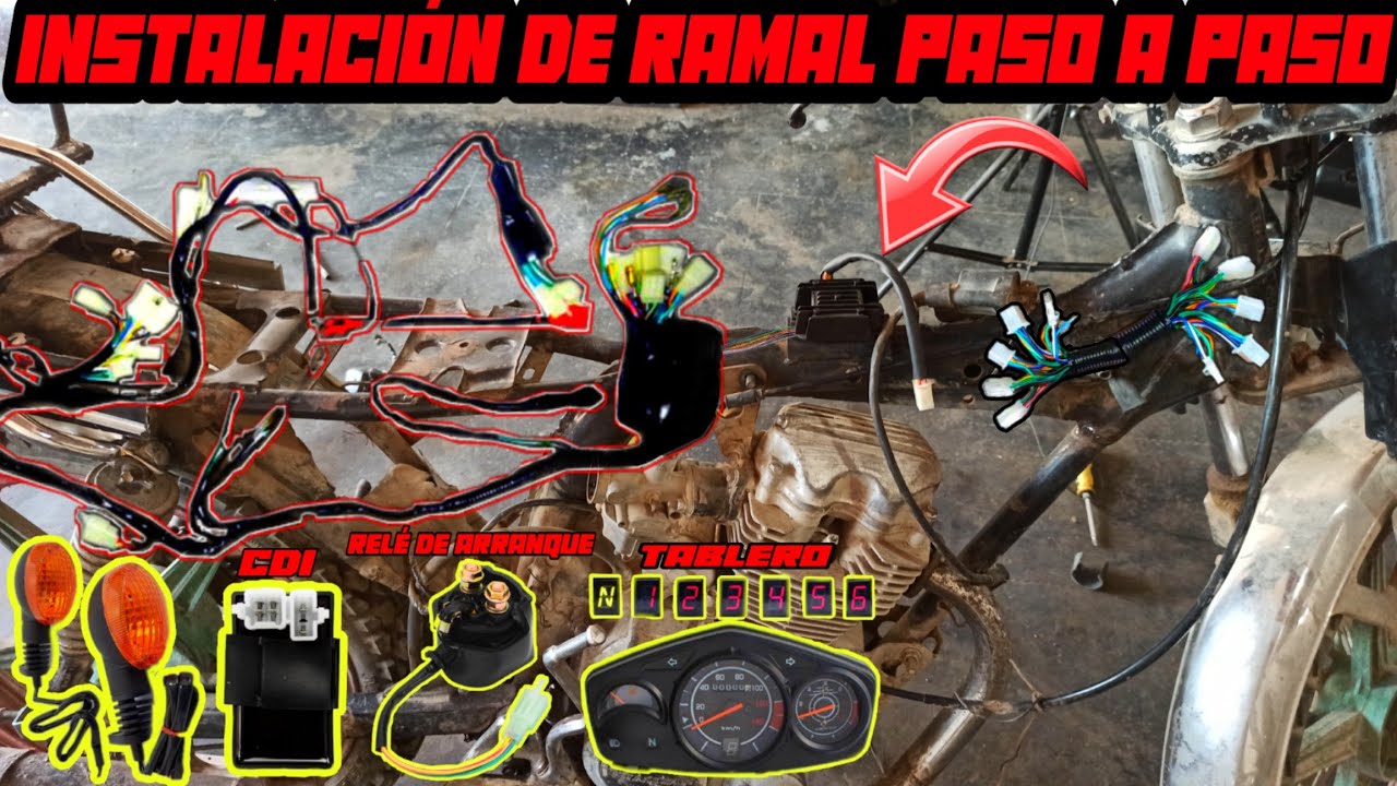 COMO INSTALAR UN RAMAL COMPLETO DE UNA MOTO 125,150,200,250 CC / PARTE 2 🔧 (PASO A PASO)
