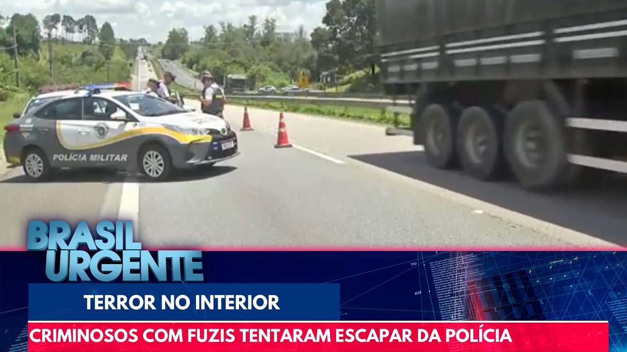 Tiros na rodovia: criminosos com arsenal de guerra atacam polícia e são presos | Brasil Urgente
