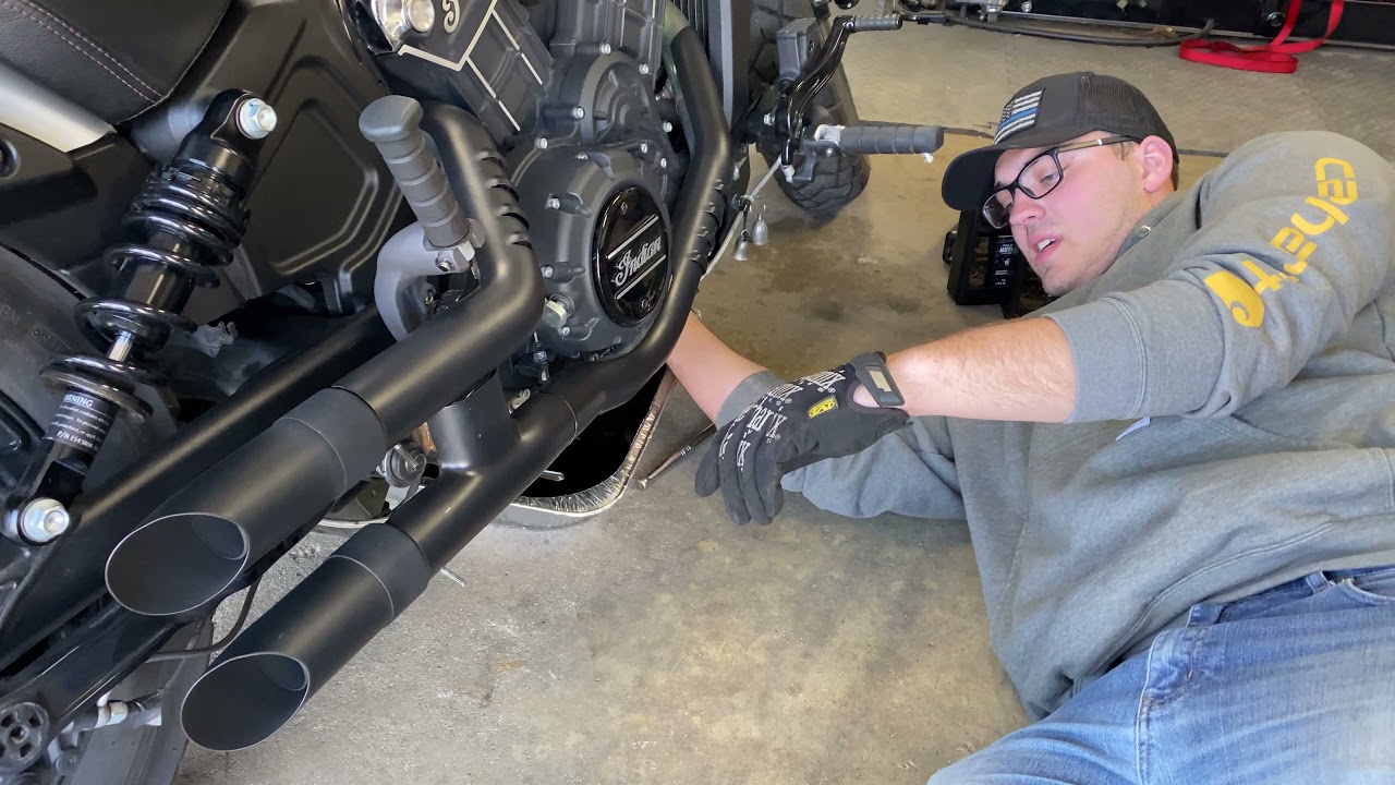 Indian Scout Bobber Oil Change