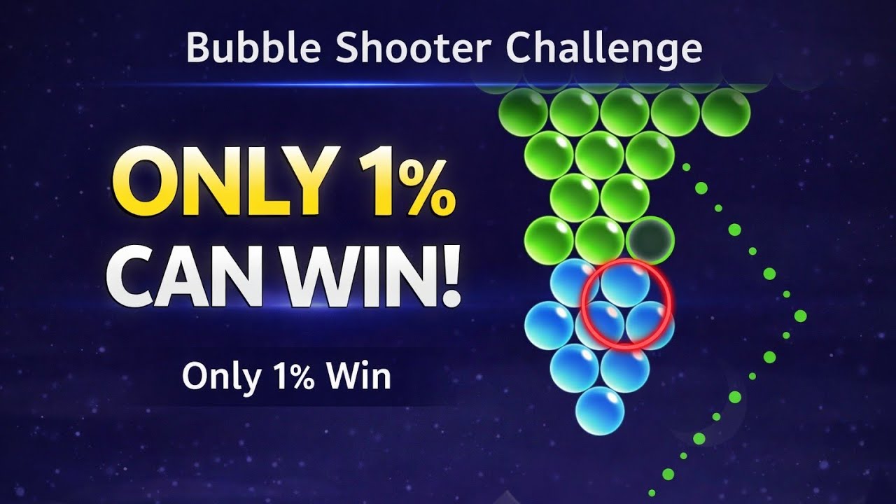 Can You Beat This Level? Only 1% Succeed! bubble shooter game