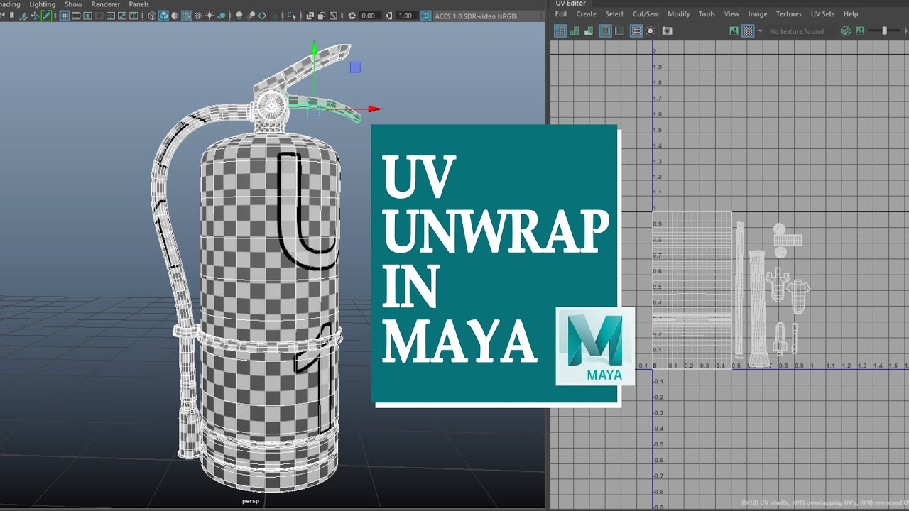 Fire Extinguisher UV Unwrap | Modeling & Texturing Game Props In Maya| Part- 02| Maya 2022