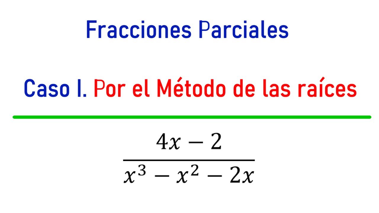 Fracciones parciales. Caso 1