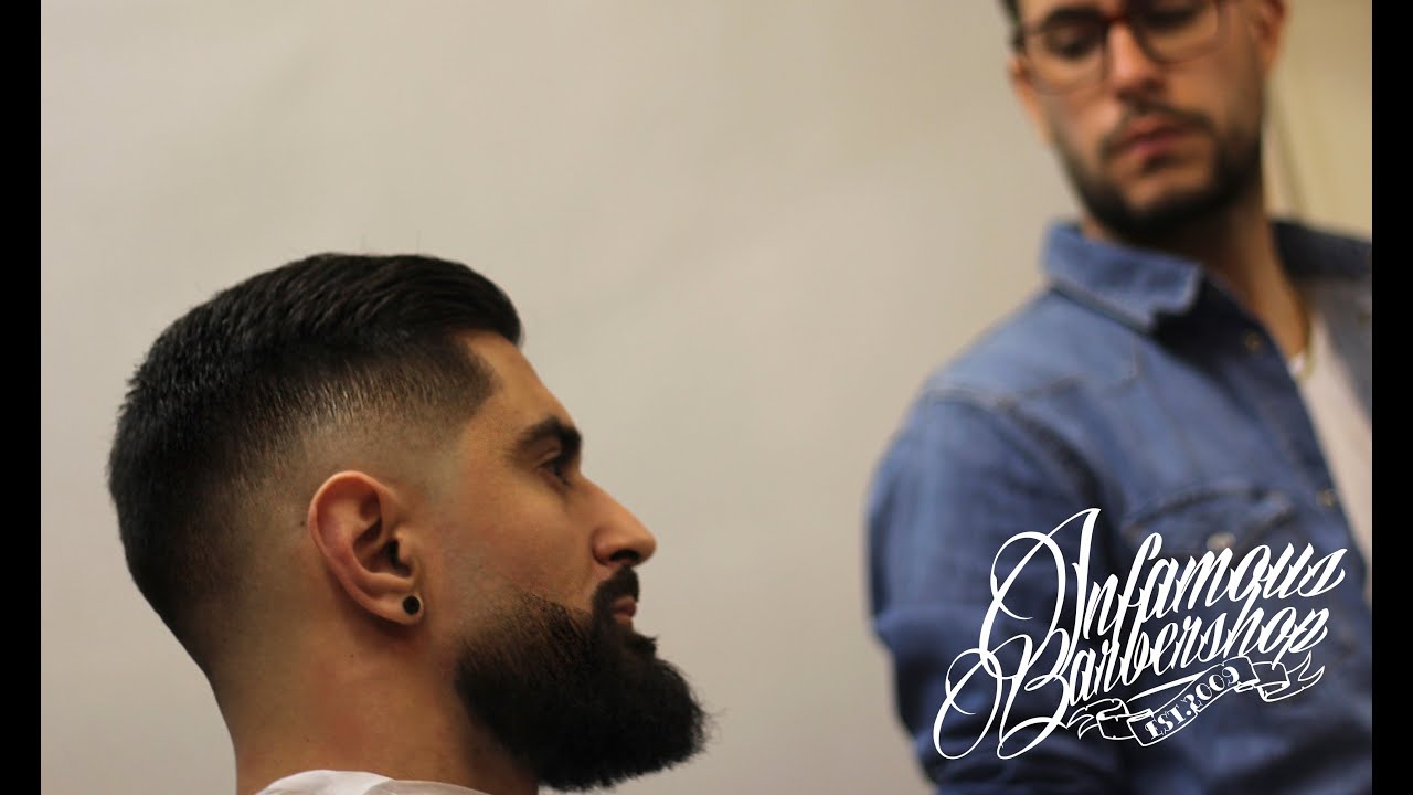 Classic Men's Haircut | Mid Skin Fade | Faded Beard | Comb Over | Hair Tutorial | 4K Quality