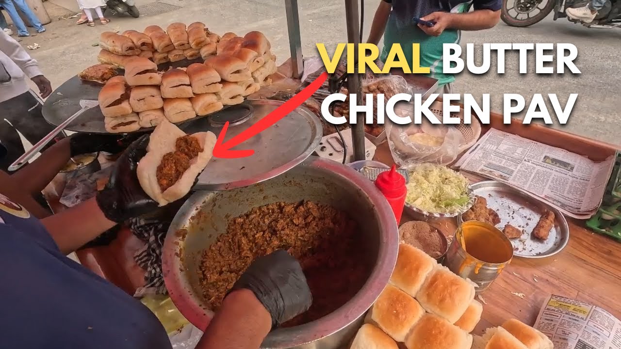 Dadar’s Viral Butter Chicken Pav 😱  Mumbai Street Food