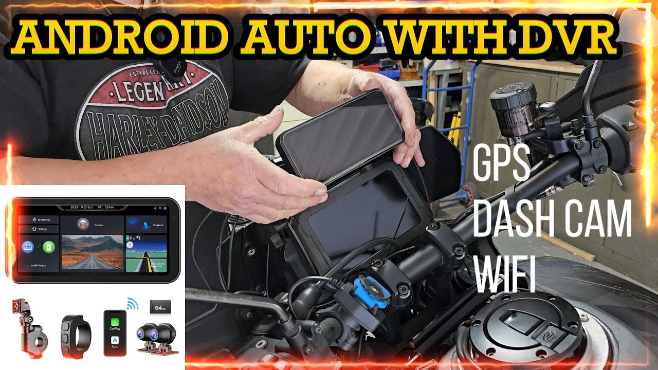 ANDROID AUTO WITH 1080 CAMERAS/ INSTALL AND TESTED 🔥#motorcycle