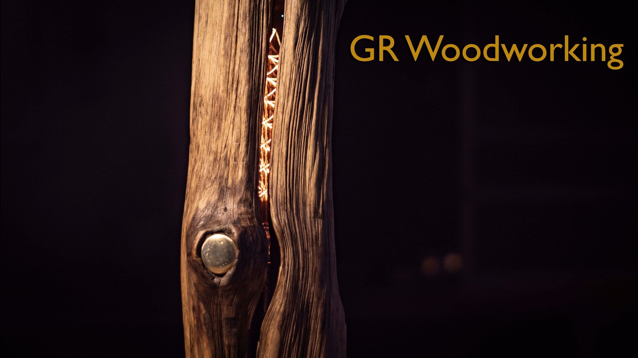 Handcrafted Edison Lamp from a Hornbeam Stump | Rustic & Warm Light