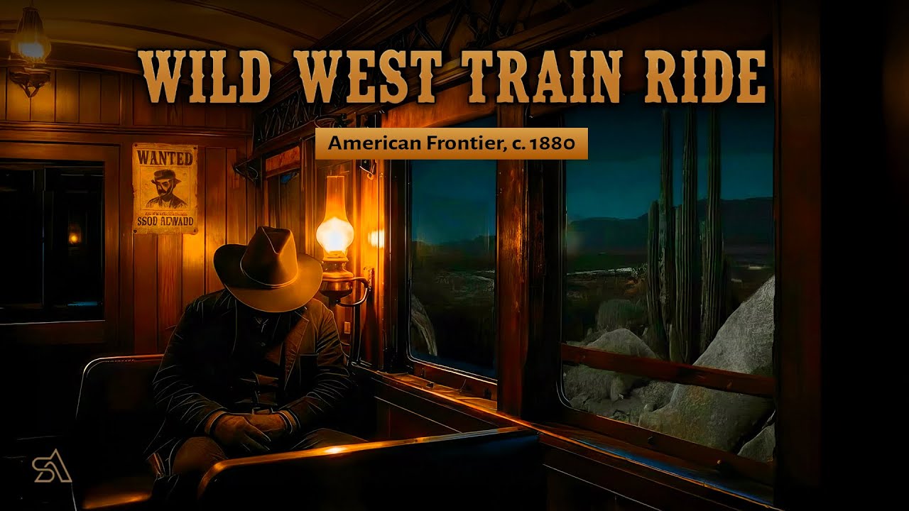 Wild West Train Ambience | Train Sounds & Frontier Sights