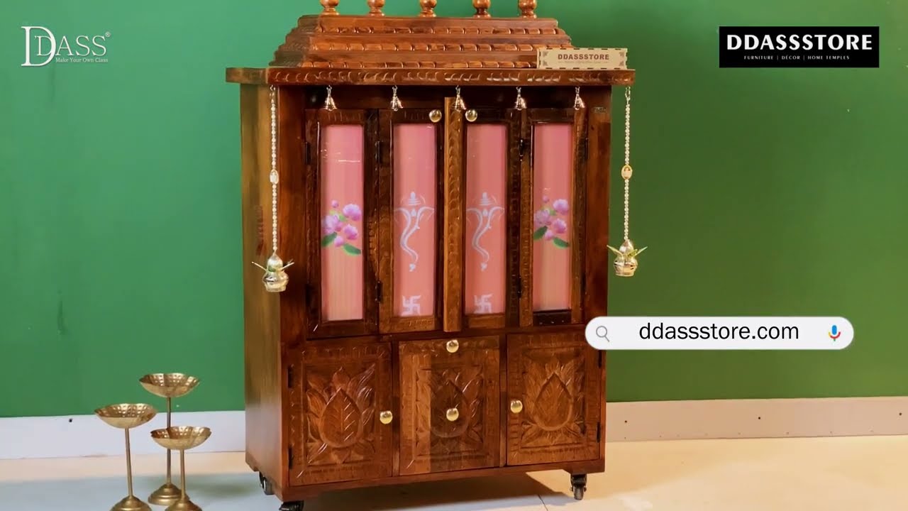 Vastu-Friendly Wooden Temple for Home | Pooja Mandap Designs | DDASSSTORE.COM
