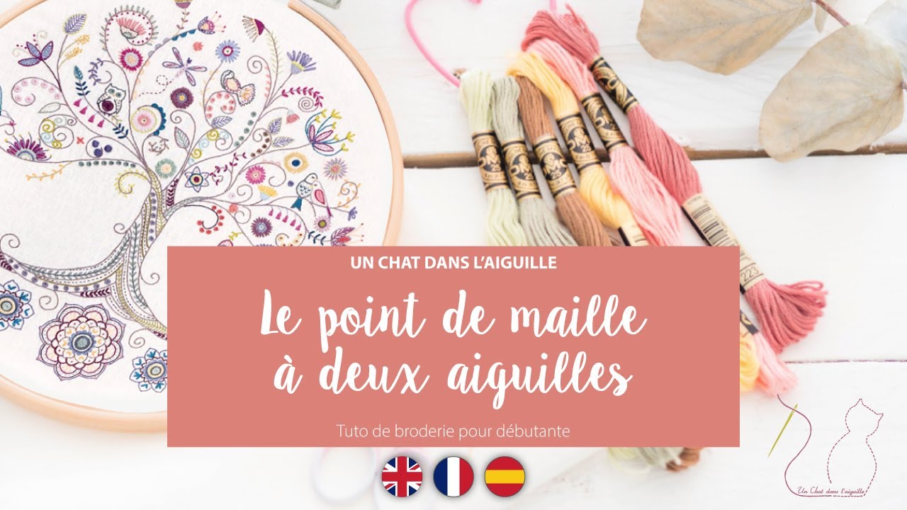 Broderie traditionnelle : Le point de maille à deux aiguilles