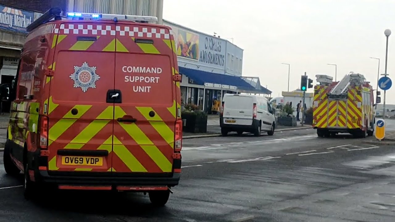 Morecambe's second pump + Hornby's Command Support unit responding- Lancashire Fire and Rescue