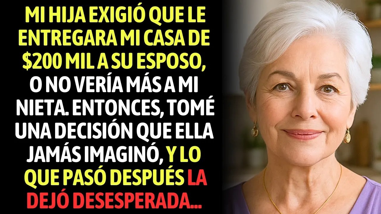 Mi Hija Exigió Que Le Entregara Mi Casa De 00 Mil A Su Esposo, O No Vería Más A Mi Nieta, Entonces.