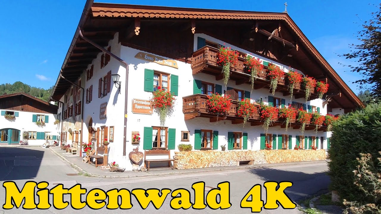 Mittenwald, Germany. Walking Tour [4K].
