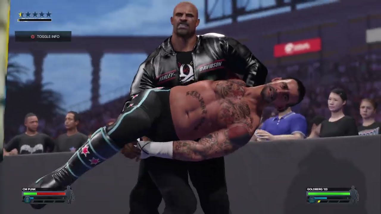 WWE 2K24 BREAKOUT 2 | CM PUNK VS GOLDBERG| OUUCITY WORLD  CHAMPIONSHIP MATCH|