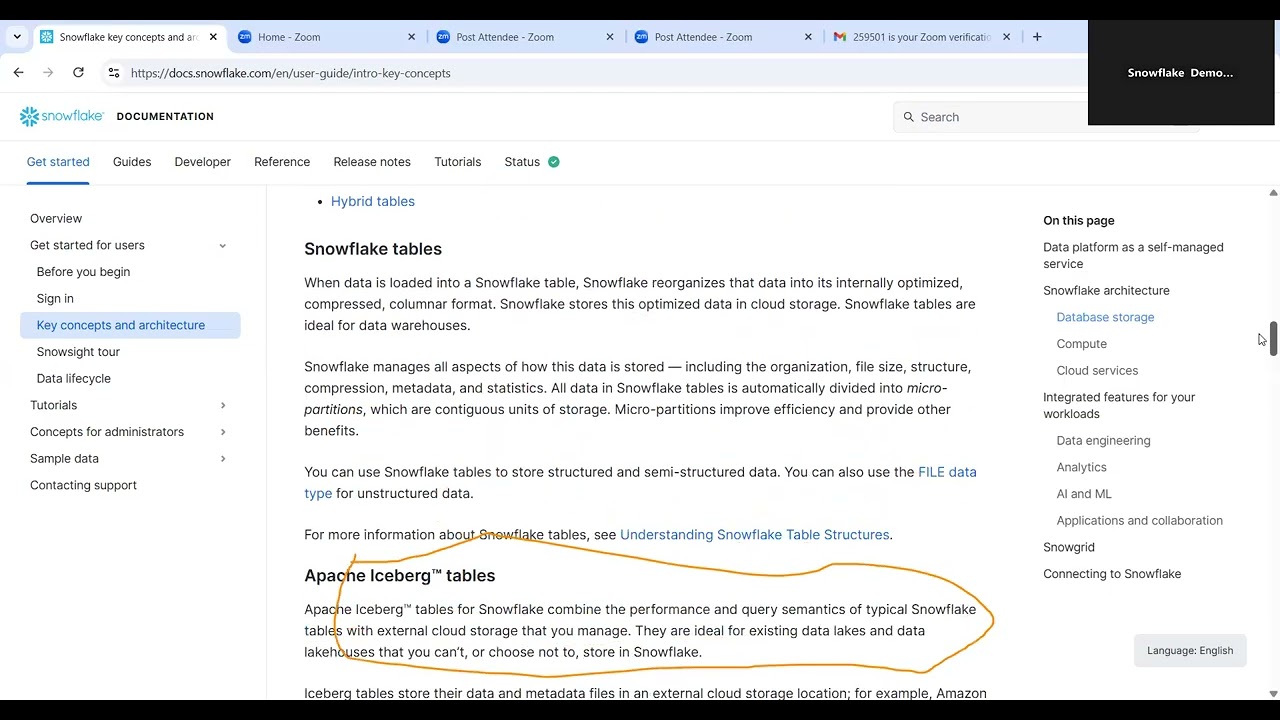 Snowflake Key Concepts and Architecture