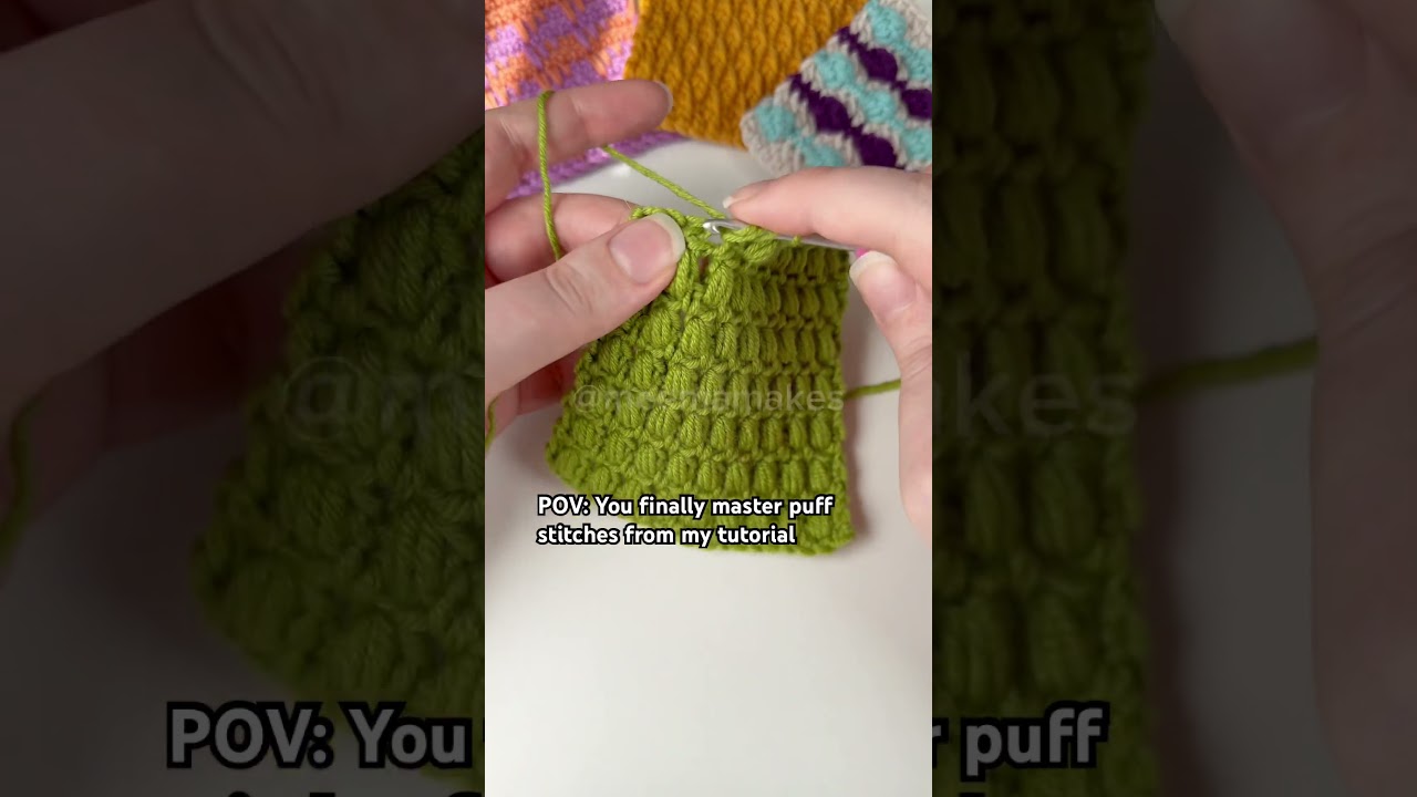 Are puff stitches the hardest stitch to master for beginners?? #crochet #crochettutorial