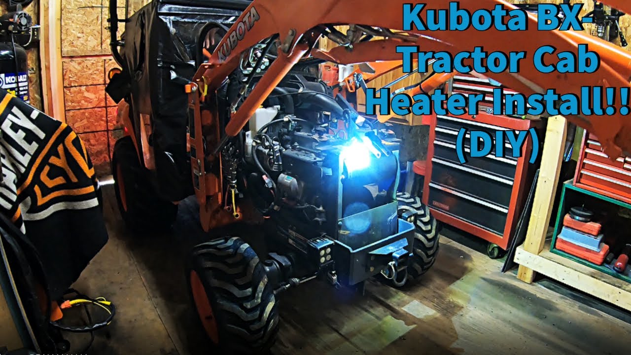 Kubota BX — Установка отопителя кабины на трактор (инструкция)