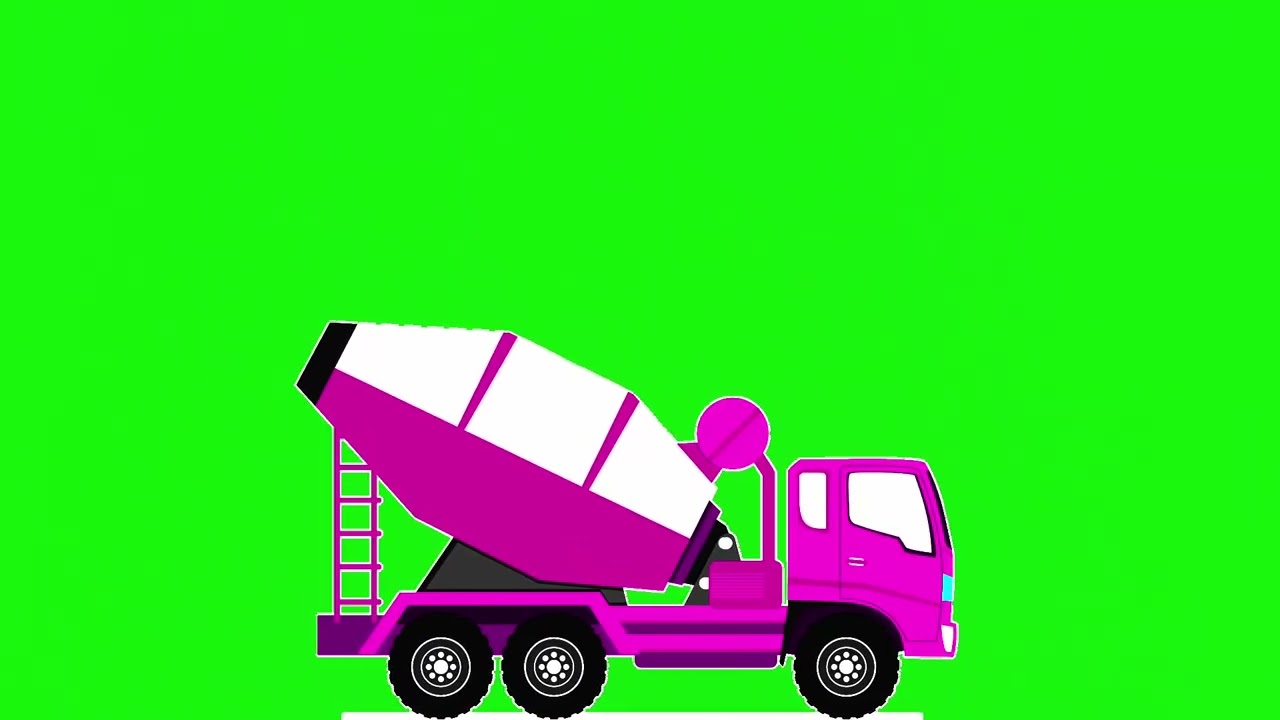 Pink Concrete Mixer Truck