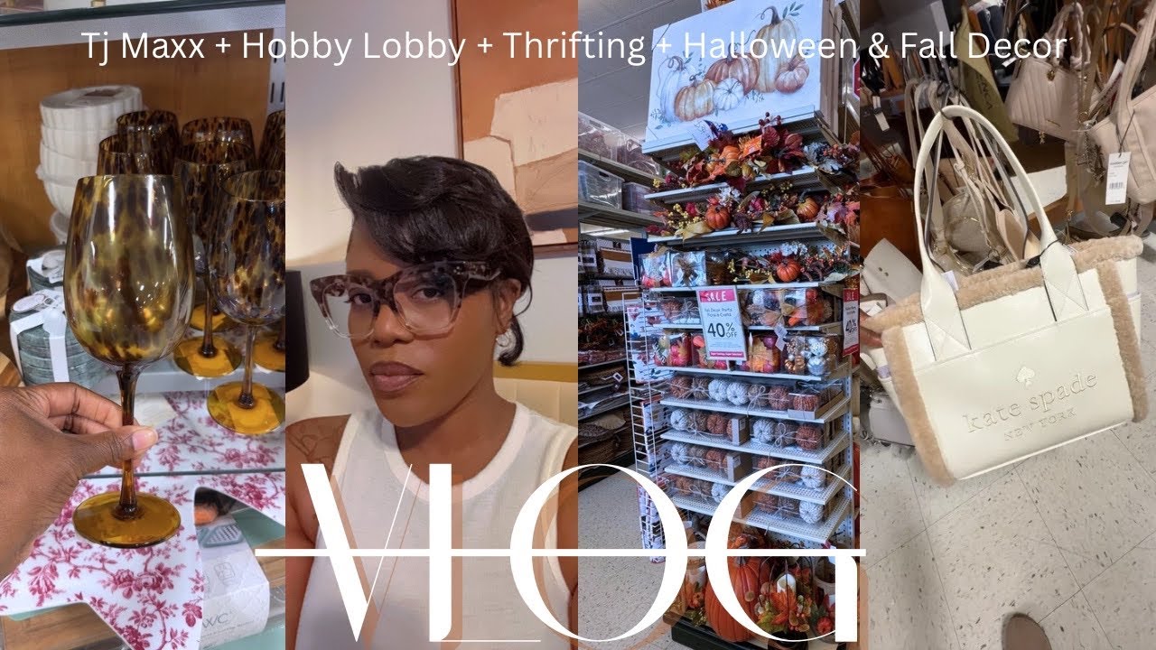 Thrifting Halloween Decor + Fall Decor Haul 🍂| Biscoff Banana Pudding + Weight Loss Update & More!