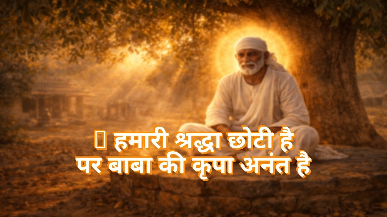 Sai Baba Message | श्रद्धा छोटी हो सकती है लेकिन साईं बाबा की कृपा अनंत है | Sai Baba Motivation