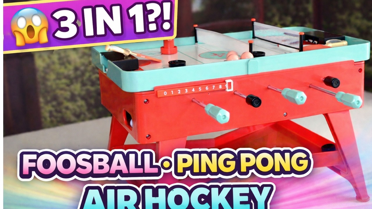 This American Girl Game Night Table Does WHAT?! 🤯 3-in-1 Foosball, Ping Pong & Air Hockey!