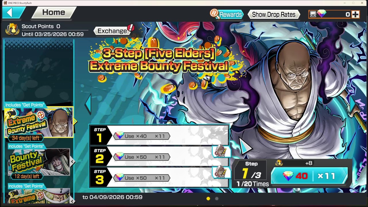 One Piece Bounty Rush Summoning for NUSJURO