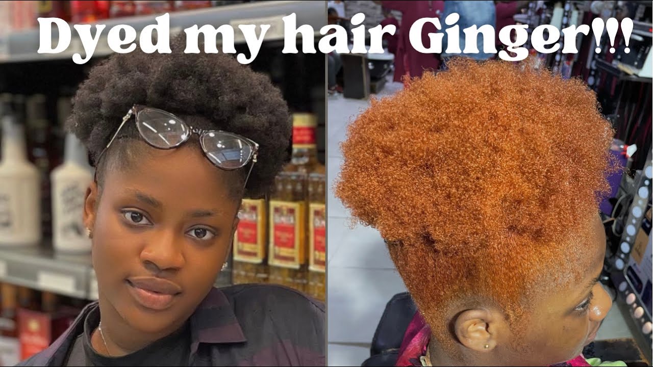 WATCH ME DYE MY 4C BLACK NATURAL HAIR TO GINGER FOR THE FIRST TIME *lN LOVE!!