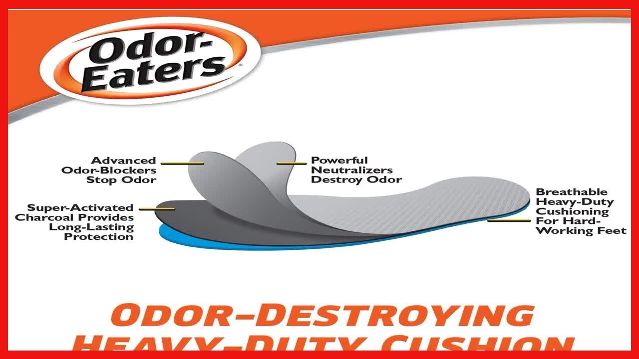 Odor-Eaters Ultra-Durable, Heavy Duty Cushion Insoles, 1 Pair (285791)
