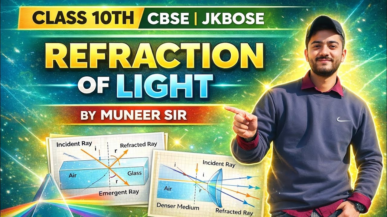 Class 10th  Refraction of Light by Muneer Sir 