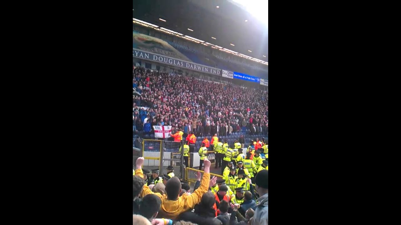 blackburn rovers v burnley police take action