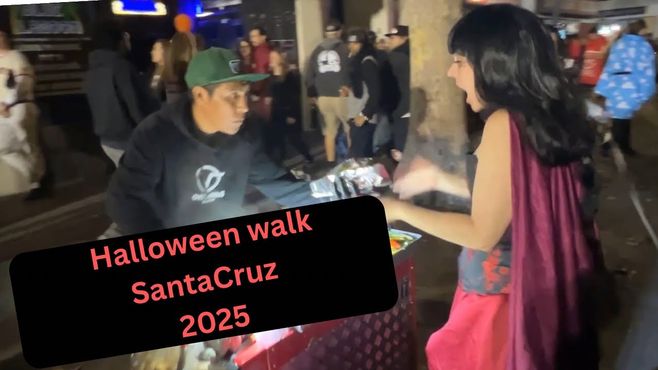 Halloween walk downtown SantaCruz 2025
