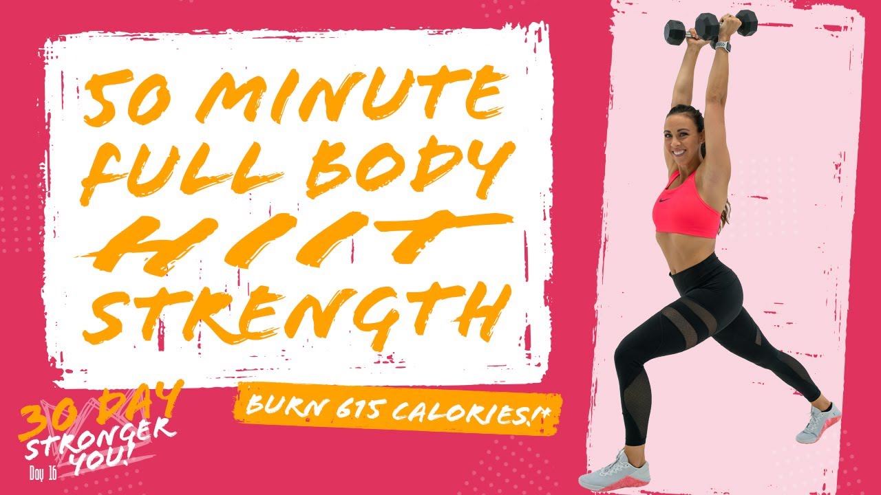 50 Minute FULL BODY HIIT Strength Workout 🔥Burn 615 Calories!* 🔥Sydney Cummings