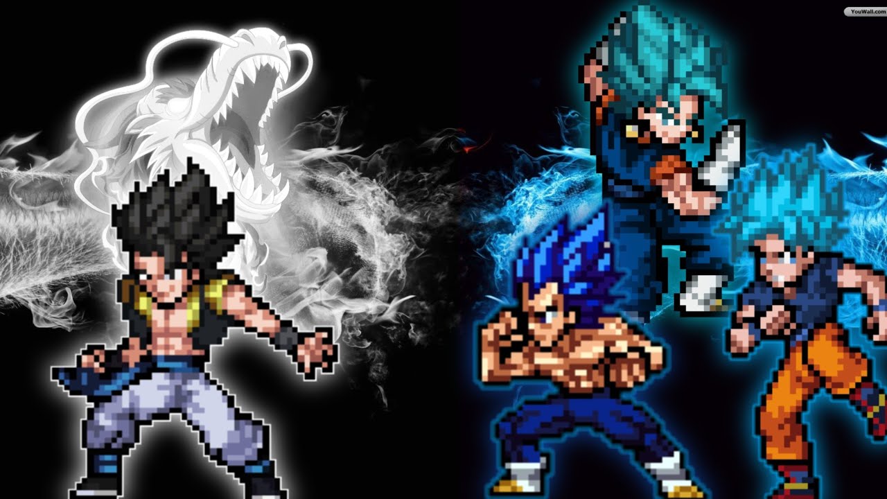 Gogeta TP V3 OP(All Form) VS Fusion Vegito( Goku & Vegeta) OP in Jump Force Mugen