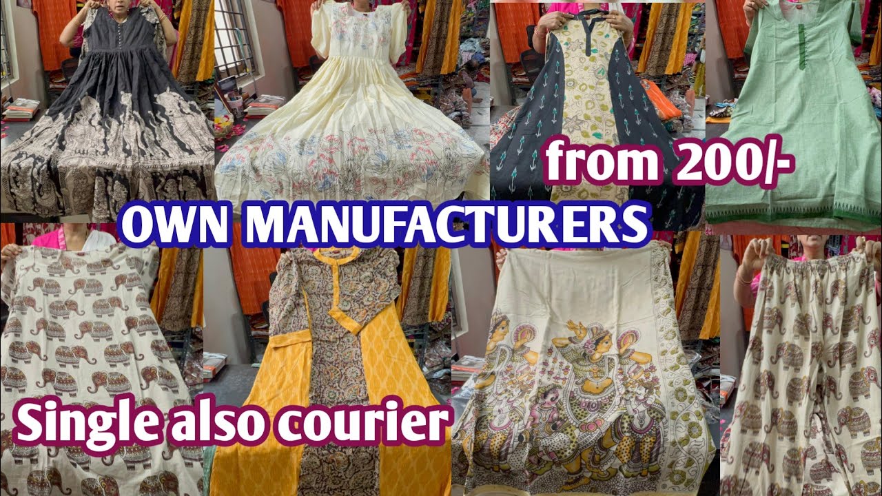 Own manufacturers low cost Kalamkari & Handloom kurti manufacturers
