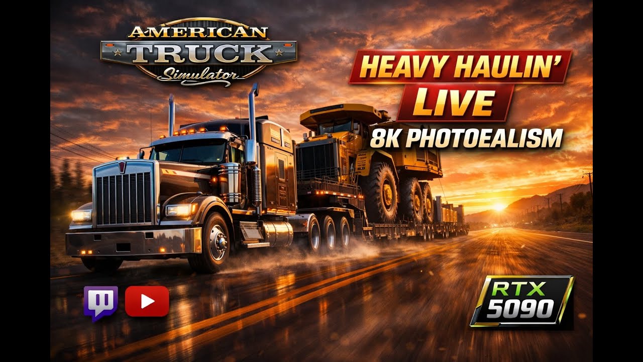 ATS Heavy Haulin’ LIVE 🚛 8K Photorealistic Gameplay | RTX 5090 Ultra Graphics