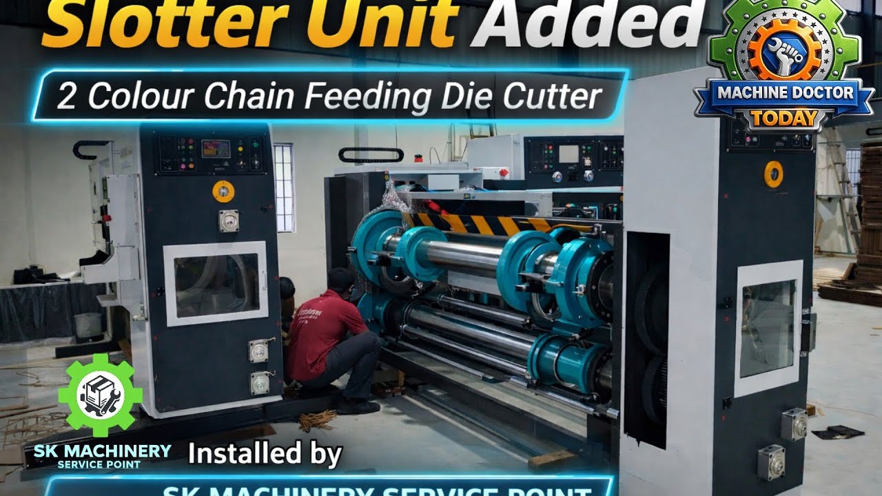 Slotter Unit Added | 2 Colour Chain Feeding Die Cutter Upgrade | Full Installation