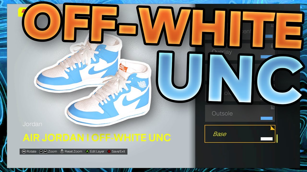HOW TO MAKE Off-White Air Jordan 1 "UNC" IN NBA 2K25! NBA 2K25 Shoe Creator