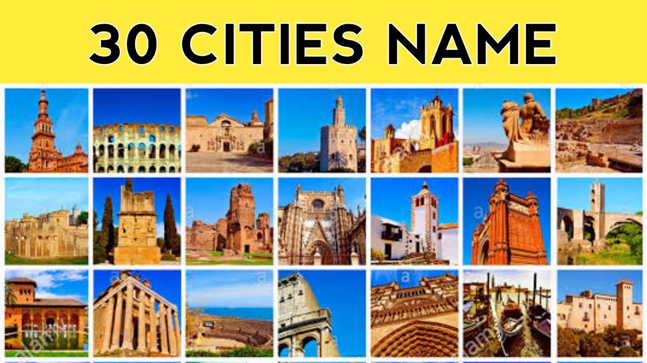 Top 20 Cities Name With Images | [English] | A To Z Gyaan @ManojDey ❤️ IAmBengali