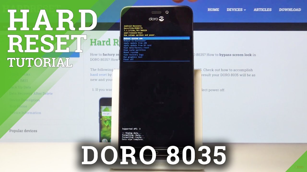 Как сделать полный сброс настроек DORO 8035 — обойти блокировку экрана / удалить данные
