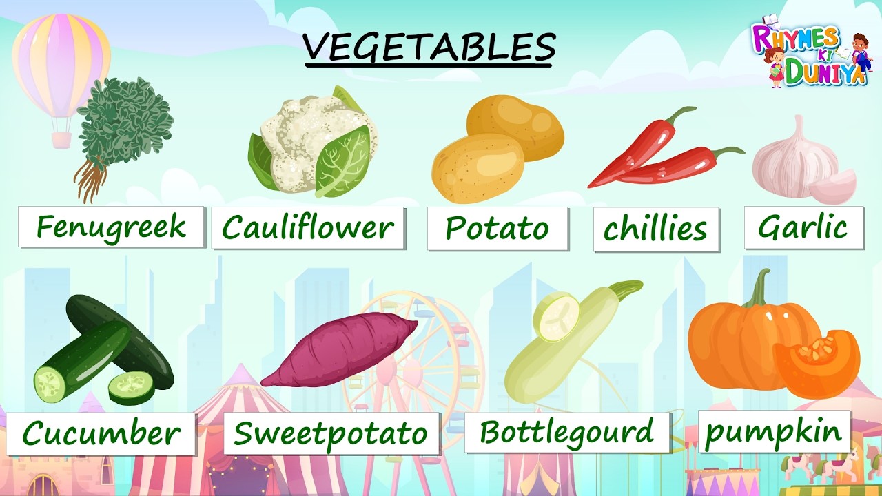 Vegetable Are Awesome! Learn Their Names with Fun! Jump Into vegetable  Names Every Kid Should Know!