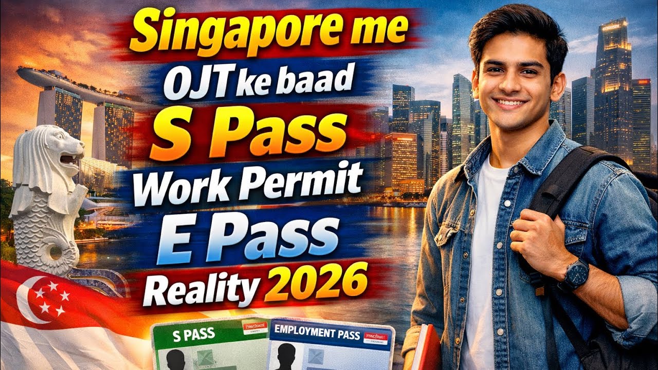 Singapore 🇸🇬 me OJT ke baad S Pass, Work Permit & E Pass Reality 2026 | Student Truth