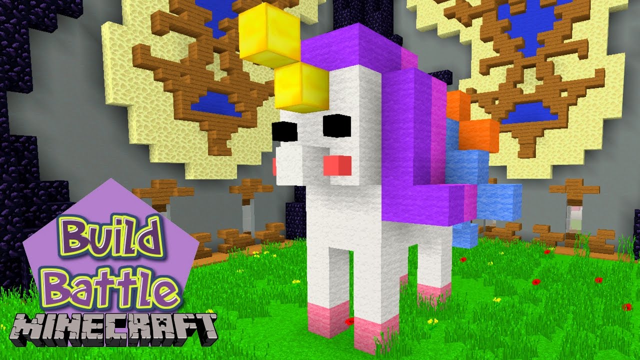 Minecraft Build Battle - UNICÓRNIO e DONUTS