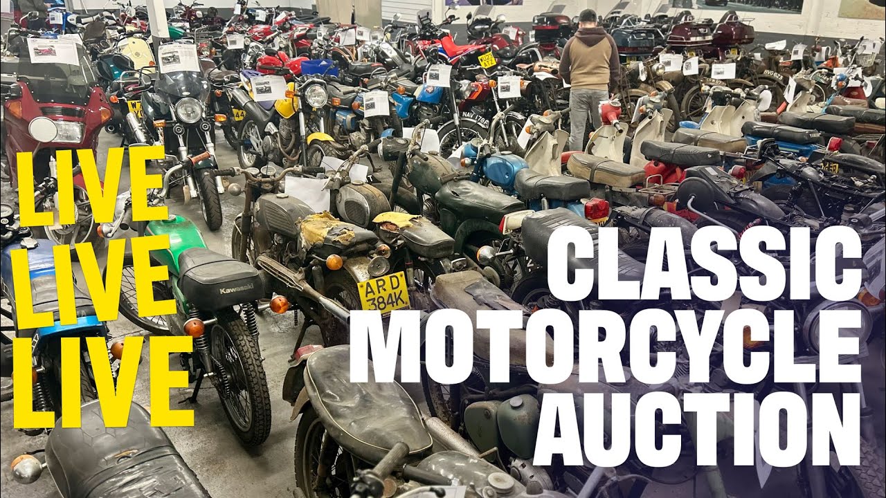 LIVE CLASSIC MOTORBIKE AUCTION! Anglia Car Auctions January 2025 sale