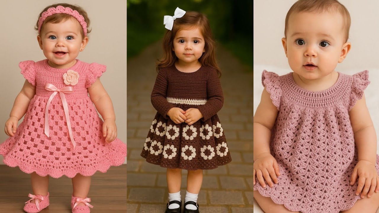 Crochet Baby Frocks New Designs #usa