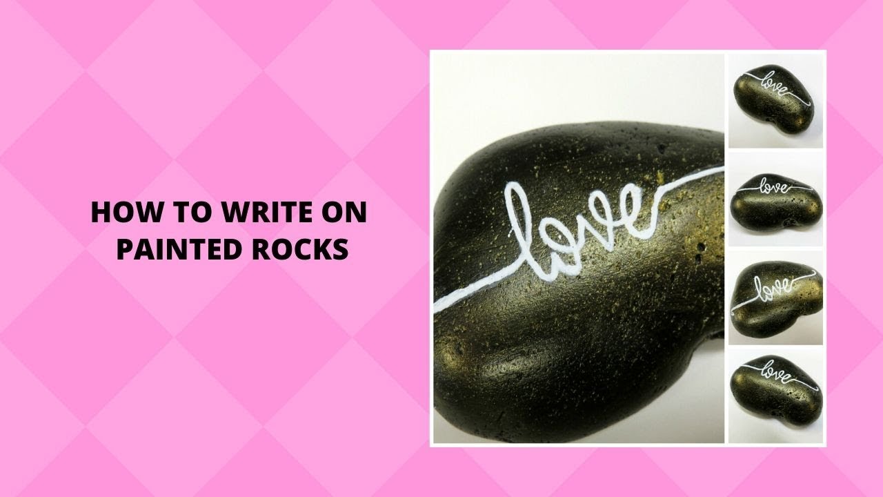 HOW TO WRITE ON PAINTED ROCKS | Rock Painting | Easy Tutorial | Aressa1 | 2019