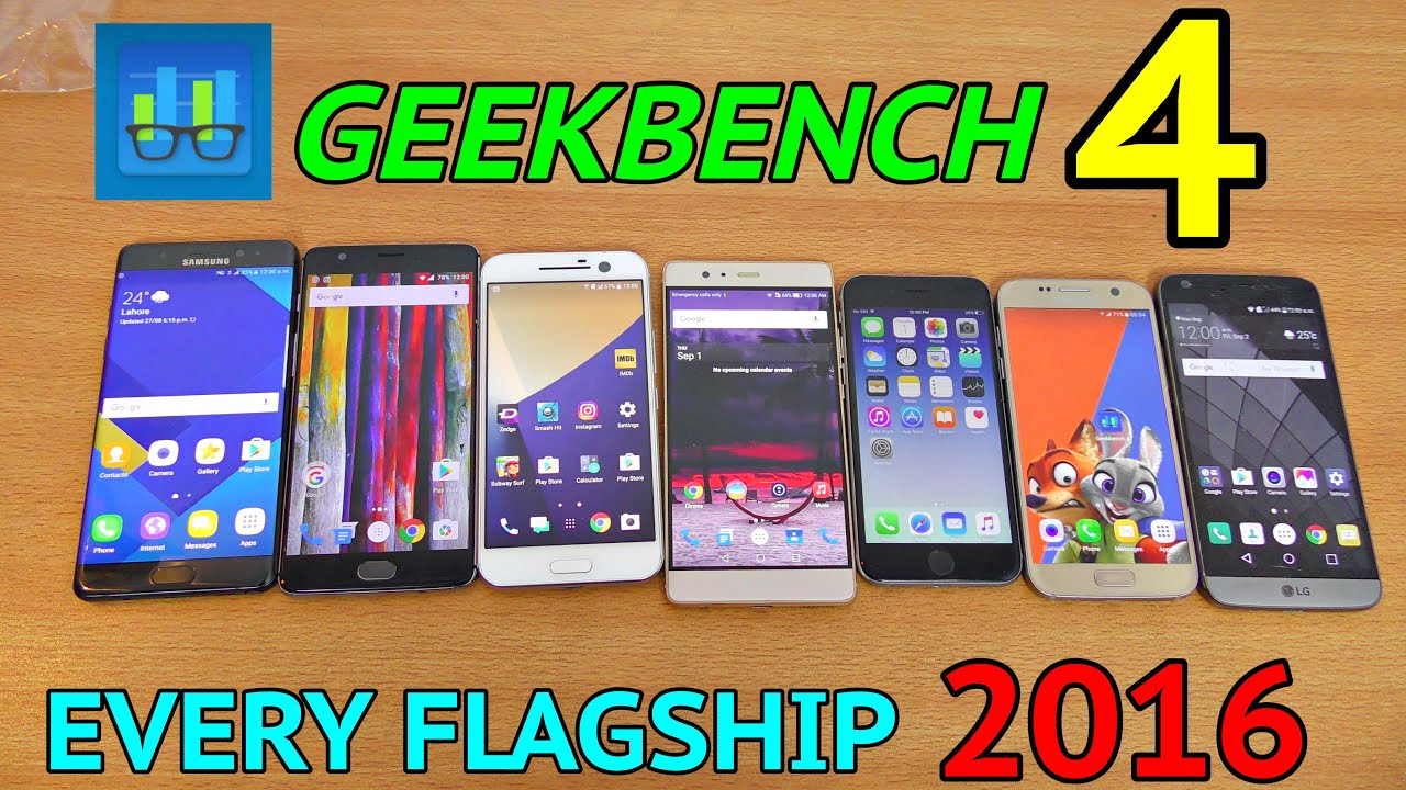 Geekbench 4 - Note 7 vs S7 vs OnePlus 3 vs LG G5 vs iPhone 6S vs HTC 10 vs P9 Plus