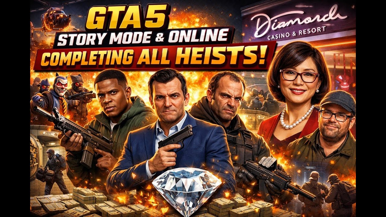 GTA 5 Story Mode & Online – All Heists Completed!