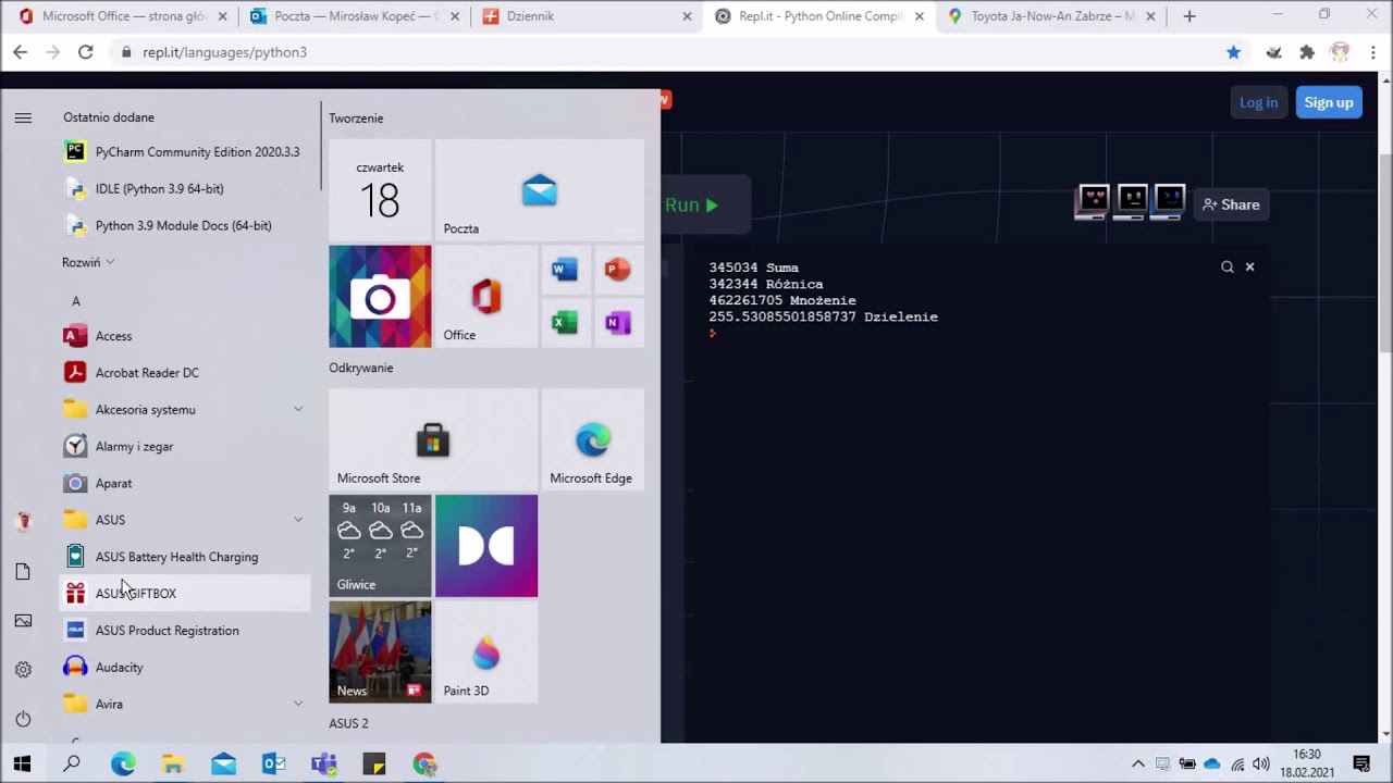 Wstęp do programowania w PYTHON