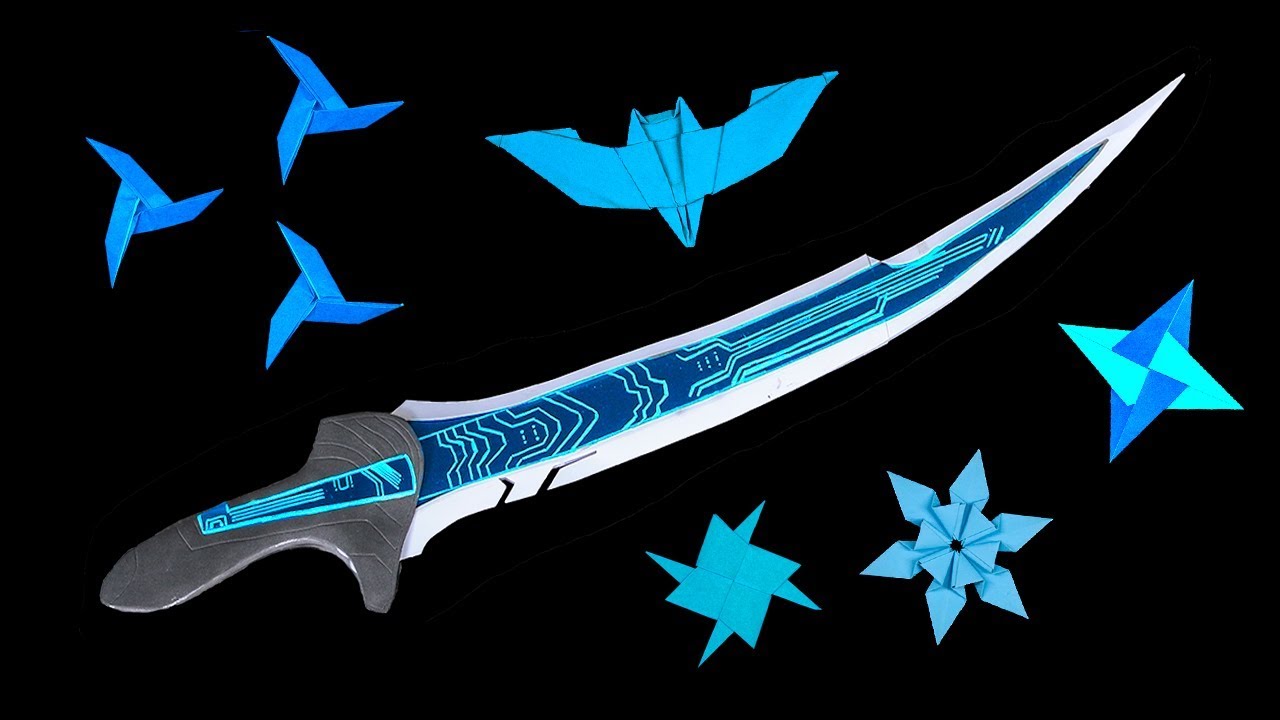 07 Easy Origami Ninja Star/Sword/Knife - How to make